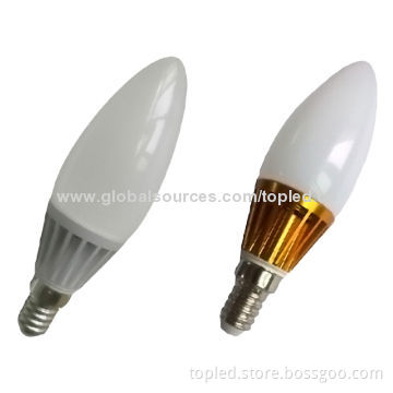 LED candle bulb, 2700K CRI80 AC 220-240V dimmable
